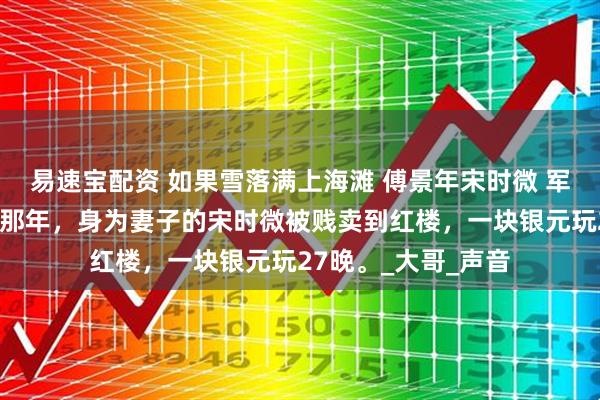 易速宝配资 如果雪落满上海滩 傅景年宋时微 军阀傅景年战死沙场那年，身为妻子的宋时微被贱卖到红楼，一块银元玩27晚。_大哥_声音